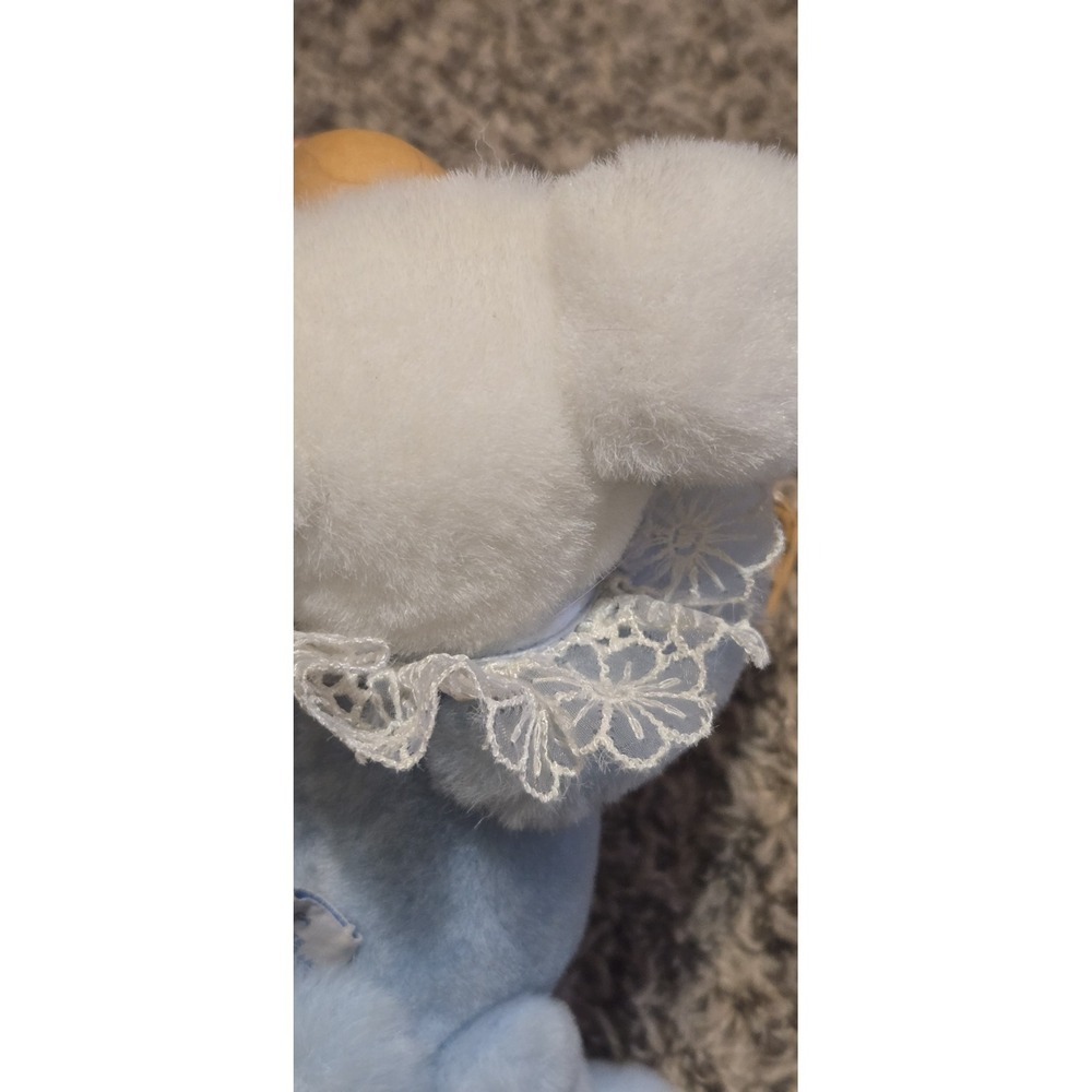 Robert Raikes Wood Face Bunny Rabbit Plush Daniel Stuffed Animal Basket No Egg - Picture 11 of 16